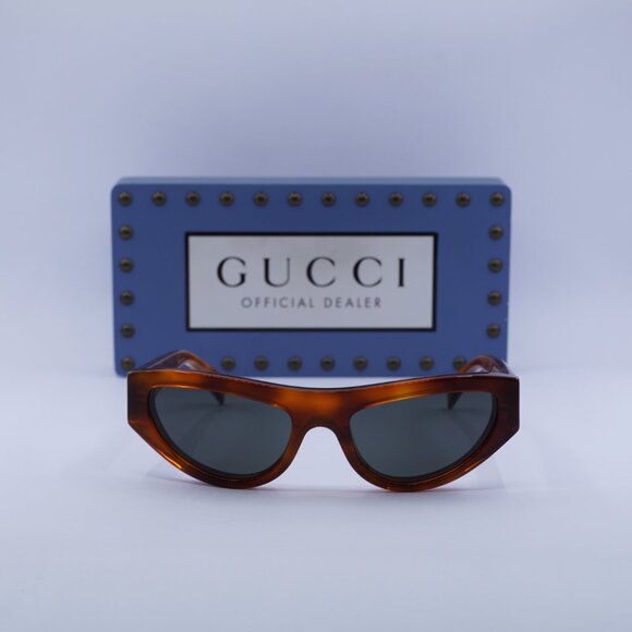 Gucci GG1919S 004 Cat Eye Sunglasses - Blonde Havana/Grey main image 10